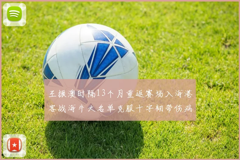 王振澳时隔13个月重返赛场入海港客战海牛大名单克服十字韧带伤病挑战